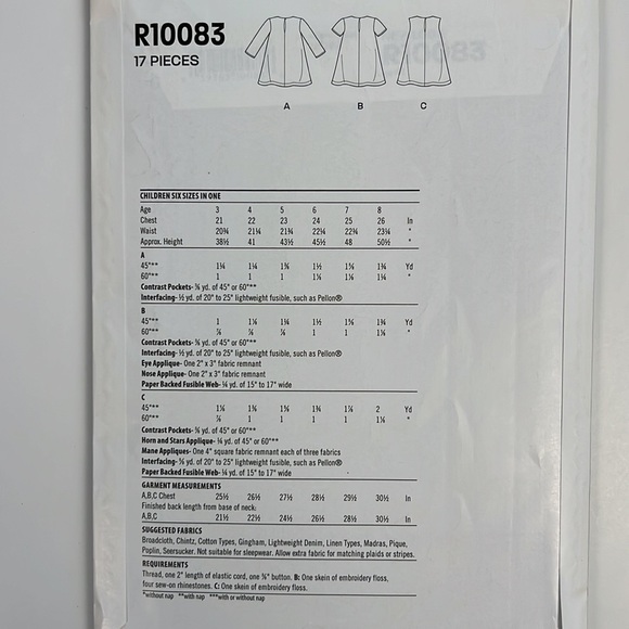 Lot of 4 Kids Baby Sewing Patterns by NEW LOOK R10273 R10287 R10083 R10542 Uncut - Picture 7 of 12